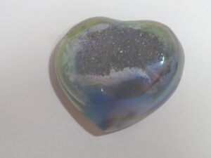 Metalized Heart Druzy